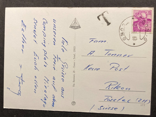 Italien 1963 ferienkarte - italien,