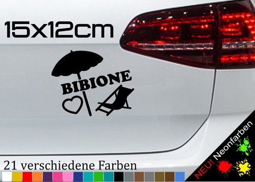 Bibione mit herz aufkleber - bibione,