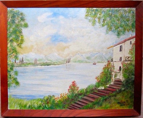 Gardasee ölgemälde italien - gardasee,