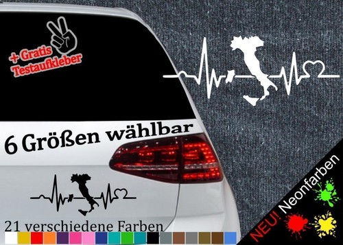 Herzschlag italien aufkleber - herzschlag,