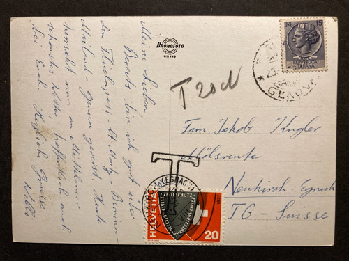 Italien 1957 ferienkarte - italien,