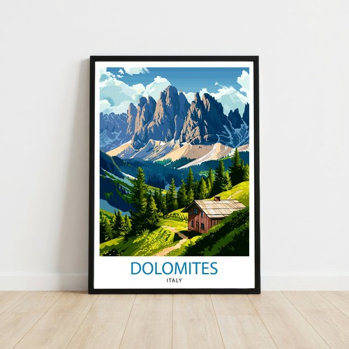 Dolomiten italien reise poster - italien,